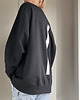 bluza bez kaptura damska Gruby Oversize Kreska Tył Czarna Max Z 3