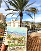 grafiki i ilustracje Obraz ręcznie malowany  Hiszpania Benalmadena 1