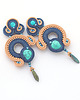 kolczyki soutache Turkusowa jesień 3