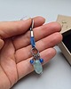 kolczyki srebrne Rzemieńce Mint & Blue Srebro 1