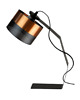 lampy stołowe Metalowa lampka biurkowa glamour HAGA z designerskim kloszem 5