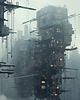 plakaty Futurystyczna Japonia, Cyberpunk - Plakat - Loft, Minimalizm 1
