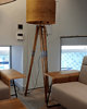 lampy podłogowe Lampa podłogowa LEEA - STEEL OAK.  Abażur fornir  dąb. 5