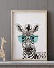 obrazy i plakaty do pokoju dziecięcego Plakat Zebra w okularach P339 2