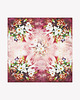 apaszki Mała apaszka jedwabna różowa w kwiaty 53 cm x 53 cm 1