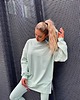 bluza bez kaptura damska Luźna bluza basic - mięta 2
