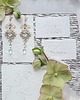 Biżuteria ślubna Kolczyki ślubne Lace Me Long  srebrno i ivory 1