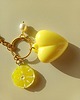 breloki Brelok serce - cytryna -  stal szlachetna 2