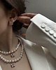 kolczyki pozłacane Kolczyki z różowego złota z białymi perłami SWAROVSKI CRYSTAL 4