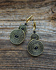 kolczyki soutache Czarno- złote spirale kolczyki soutache 2