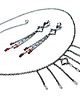 kolczyki srebrne Kolczyki srebrne Baguette /garnet/ 6