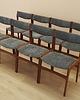 krzesła Komplet czterech krzeseł tekowych, duński design, lata 70, produkcja: Dania 1