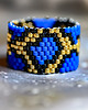 pierścionki - różne Kobaltowy pierścionek we wzór węża handmade, ręcznie pleciony 2