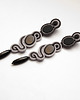kolczyki soutache Kolczyki soutache - bardzo długie, szare 2