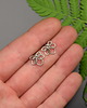 kolczyki wire wrapping Kolczyki sztyfty kwiat lotosu wire wrapping 3