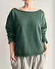 bluza bez kaptura damska Butelkowozielona bluza cięta Bez ściągaczy 2