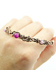bransoletki wire wrapping Miedziana bransoleta mankietowa z agatami 6