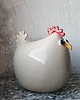 dodatki - różne Kremowa kurka ceramiczna na Wielkanoc 5