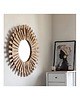 lustra stojące i wiszące Lustro Drewniane Lustro Okrągłe Wood 88 cm 2