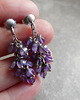 kolczyki z kamieniami Kolczyki ametystowe grona 3