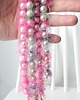 naszyjniki - inne Naszyjnik PINK PUFFY PEARLS 2