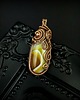 wisiory Wisiorek z żółtym agatem  wire wrapping 4