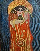 obrazy Obraz do salonu portret kobieta klimta 1