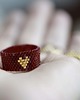 pierścionki - różne Pierścionek Beadingowy Gold Heart 2