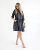 sukienki mini damskie Lniana Sukienka DAISY CHARCOAL 1