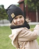 czapki dziecięce Czapka z kominem dziecięca wiosenna - czarna 4