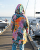 bluza z kapturem damska Zipper Long Palm Leaves 4