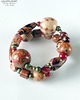 bransoletki drewniane Bajecznie kolorowa bransoletka Boho z drewnianych korali prezent  handmade 5