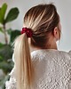 gumki do włosów Gumka jedwabna, scrunchie, gumka satynowa burgundowa róża MINI 3