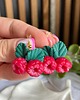 kolczyki z masy plastycznej Kolczyki z maliną. Polimerowa glina. Handmade Polska 8