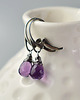 kolczyki z kamieniami Ametyst krople - srebrne kolczyki 1