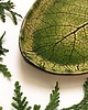 patery i talerze Liść  ceramiczny w zieleni 1