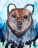 plakaty Niedźwiedź ilustracja drukowana 2