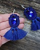 kolczyki soutache Granatowe kolczyki soutache 3