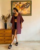 bluzki kimonowe damskie Kimono MIRA long / bakłażan 1