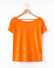 t-shirt damskie Koszulka Fluo pomarańczowa Oversize Bez Nadruku 3