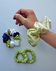 gumki do włosów Pistacjowy krem - zestaw jedwabnych scrunchie 3