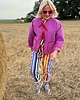 kurtki damskie Pikowana kurtka z wiązaniem 6
