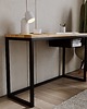 biurka Biurko loftowe stal drewno czarne 120cm x 50cm dąb industrialne 4