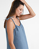 sukienki midi damskie Lniana Sukienka FLORA MIDI dusty blue 1