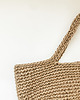 torby na ramię Torba kosz ze sznurka jutowego beżowa 3