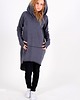 bluza z kapturem damska Długa ciepła bawełniana bluza z kieszenią , wejściem na kciuki 2