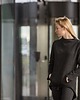 bluza bez kaptura damska Bawełniana bluza bez kaptura NORA czarna 1