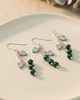 komplet biżuterii Zielony komplet biżuterii - kolczyki i wisiorek z malachitem, SREBRO 925 5