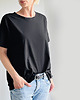 t-shirt damskie Basic luźny tshirt oversize Czarny 3