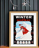 grafiki i ilustracje PLAKAT zimowy vintage,  Norwegia retro poster, narty ilustracja 2